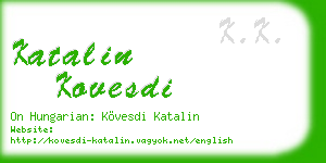 katalin kovesdi business card