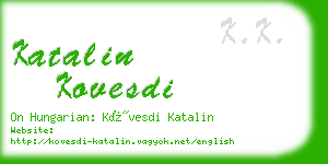 katalin kovesdi business card